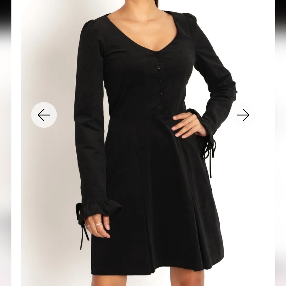 Blackmilk suede black dress